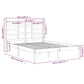 Bedframe Massief Hout Grijs 140X190 Cm