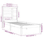 Bedframe Massief Hout Wit 90X200 Cm