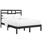 Bedframe Massief Hout Zwart 120X200 Cm