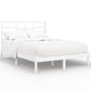 Bedframe Massief Hout Wit 160X200 Cm