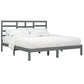 Bedframe Massief Hout Grijs 180X200 Cm 6Ft Super King