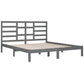 Bedframe Massief Hout Grijs 180X200 Cm 6Ft Super King