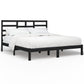 Bedframe Massief Hout Zwart 200X200 Cm