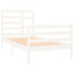 Bedframe Massief Hout Wit 75X190 Cm 2Ft6 Small Single