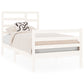 Bedframe Massief Hout Wit 90X190 Cm 3Ft Single