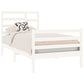 Bedframe Massief Hout Wit 90X190 Cm 3Ft Single