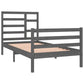 Bedframe Massief Hout Grijs 90X190 Cm 3Ft Single