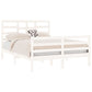 Bedframe Massief Hout Wit 120X190 Cm 4Ft Small Double