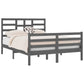 Bedframe Massief Hout Grijs 120X190 Cm 4Ft Small Double