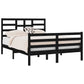 Bedframe Massief Hout Zwart 120X190 Cm 4Ft Small Double