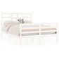 Bedframe Massief Hout Wit 135X190 Cm 4Ft6 Double