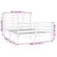 Bedframe Massief Hout Grijs 135X190 Cm 4Ft6 Double