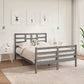Bedframe Massief Hout Grijs 140X190 Cm