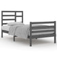 Bedframe Massief Hout Grijs 90X200 Cm