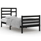 Bedframe Massief Hout Zwart 90X200 Cm