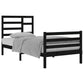 Bedframe Massief Hout Zwart 90X200 Cm