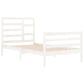 Bedframe Massief Hout Wit 100X200 Cm