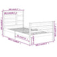 Bedframe Massief Hout Wit 100X200 Cm