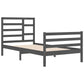 Bedframe Massief Hout Grijs 100X200 Cm
