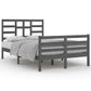 Bedframe Massief Hout Grijs 120X200 Cm