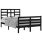 Bedframe Massief Hout Zwart 120X200 Cm