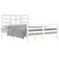 Bedframe Massief Hout Wit 140X200 Cm