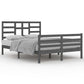Bedframe Massief Hout Grijs 140X200 Cm