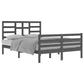 Bedframe Massief Hout Grijs 140X200 Cm