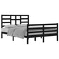 Bedframe Massief Hout Zwart 140X200 Cm