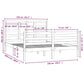 Bedframe Massief Hout Zwart 150X200 Cm 5Ft King Size