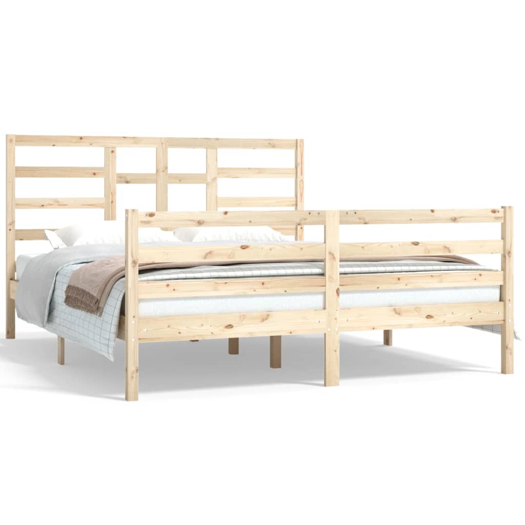 Bedframe Massief Hout 160X200 Cm