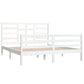 Bedframe Massief Hout Wit 160X200 Cm