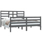 Bedframe Massief Hout Grijs 160X200 Cm