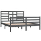 Bedframe Massief Hout Grijs 160X200 Cm