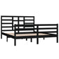 Bedframe Massief Hout Zwart 160X200 Cm