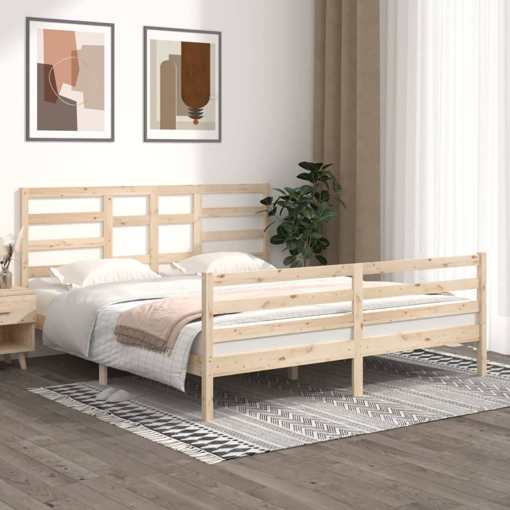 Bedframe Massief Hout 180X200 Cm 6Ft Super King