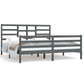 Bedframe Massief Hout Grijs 180X200 Cm 6Ft Super King
