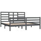 Bedframe Massief Hout Grijs 180X200 Cm 6Ft Super King