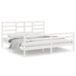 Bedframe Massief Hout Wit 200X200 Cm