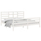 Bedframe Massief Hout Wit 200X200 Cm