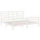 Bedframe Massief Hout Wit 200X200 Cm