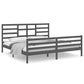 Bedframe Massief Hout Grijs 200X200 Cm