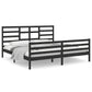 Bedframe Massief Hout Zwart 200X200 Cm