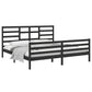 Bedframe Massief Hout Zwart 200X200 Cm