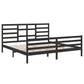 Bedframe Massief Hout Zwart 200X200 Cm