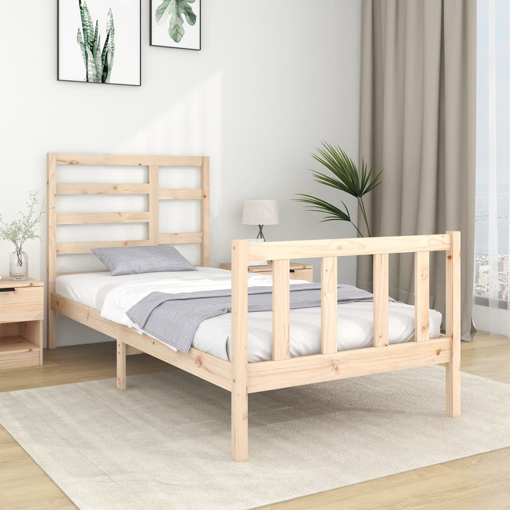 Bedframe Massief Hout 75X190 Cm 2Ft6 Small Single