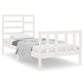 Bedframe Massief Hout Wit 75X190 Cm 2Ft6 Small Single