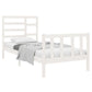 Bedframe Massief Hout Wit 75X190 Cm 2Ft6 Small Single
