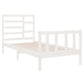 Bedframe Massief Hout Wit 75X190 Cm 2Ft6 Small Single