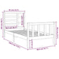 Bedframe Massief Hout Wit 75X190 Cm 2Ft6 Small Single